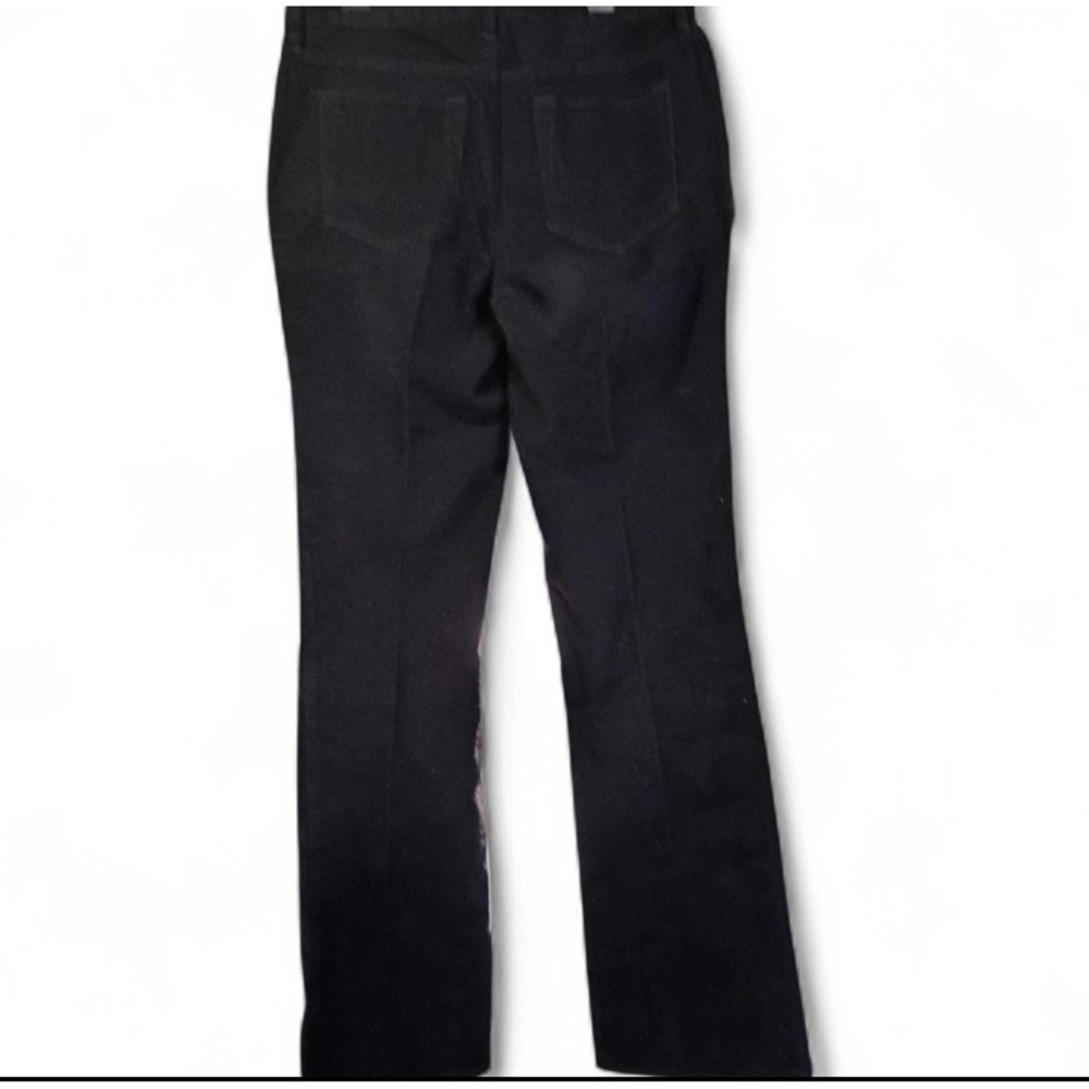 Eddie Bauer Corduroy Black Women's Navy Size 4 Pants Stretch Zip Button Pockets‎ - Picture 2 of 6